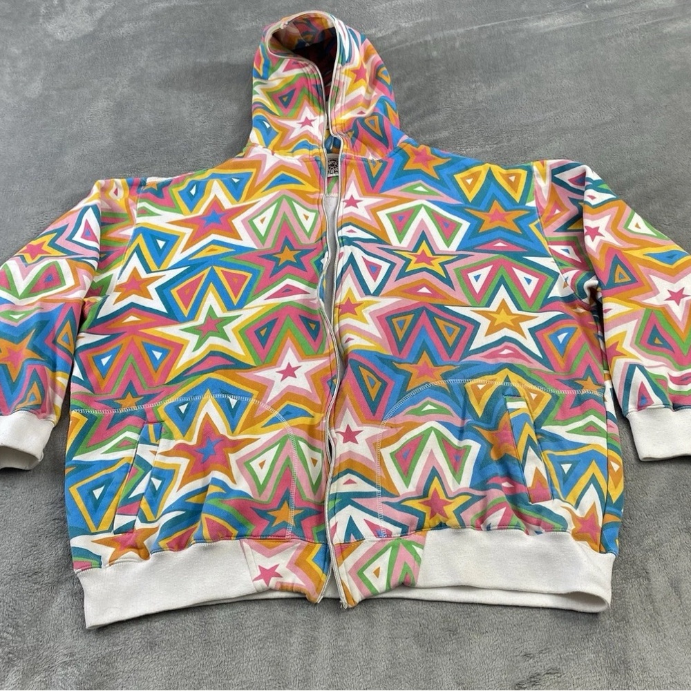 CLH Creating Limitless Heights Full zip up Hoodie Sweatshirt Y2K Stars vintage